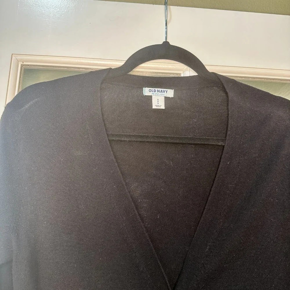 Classic Black OLD NAVY Long Line Tunic Cardigan Sweater - small - Picture 5 of 7
